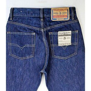 Diesel Size 29X32 Women Button Fly Fellow Straight Blue Denim Jeans Italian Made